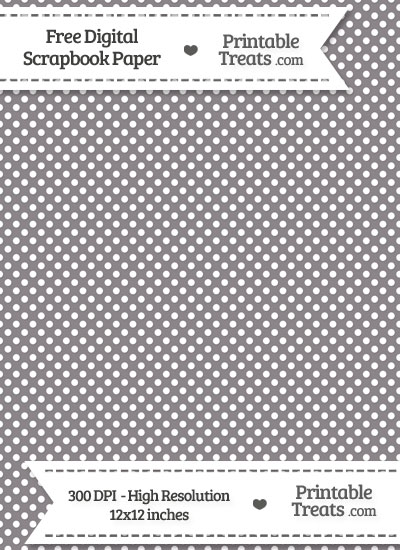 Taupe Grey Raised Mini Polka Dots Digital Paper from PrintableTreats.com