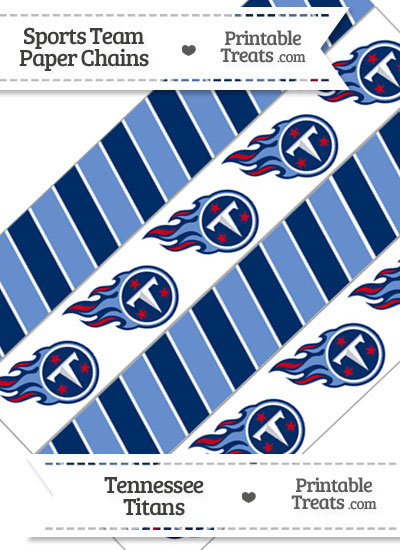 Tennessee Titans Paper Chains from PrintableTreats.com