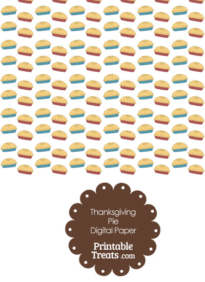 Thanksgiving Pies Digital Scrapbook Paper from PrintableTreats.com