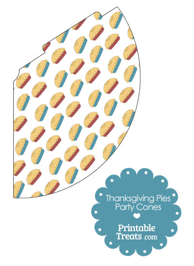Thanksgiving Pies Party Cone from PrintableTreats.com