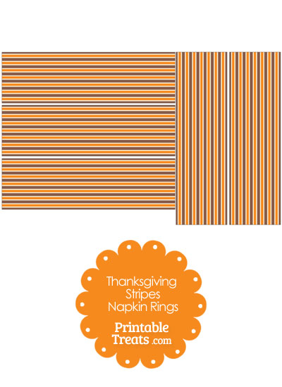 Thanksgiving Stripes Napkin Rings from PrintableTreats.com