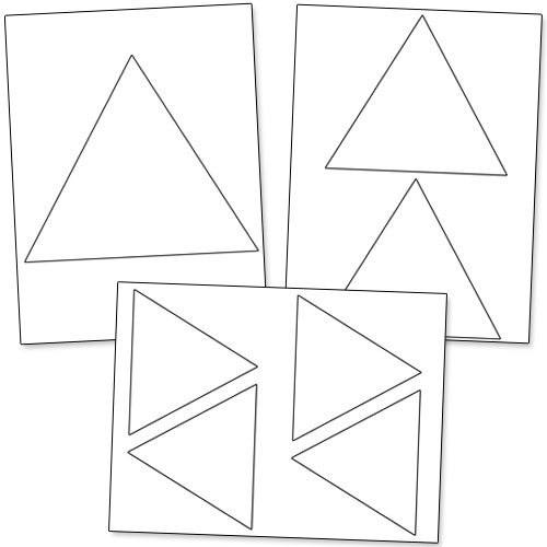 triangle shape printable