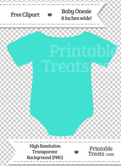 turquoise baby onesie