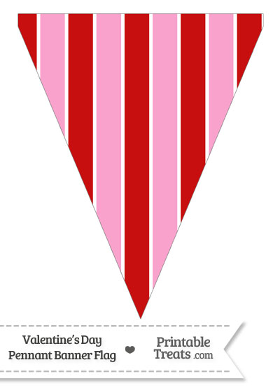 Valentines Day Pennant Banner Flag from PrintableTreats.com