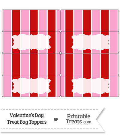 Valentines Day Treat Bag Toppers from PrintableTreats.com