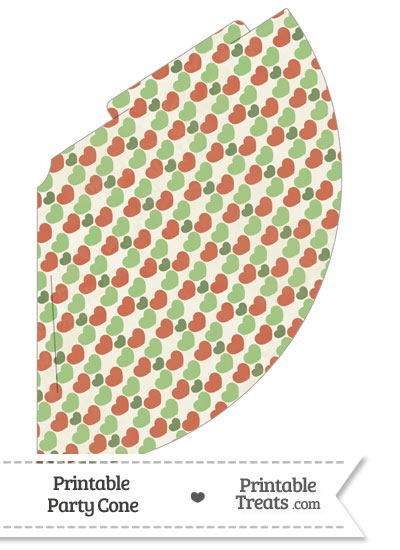 Vintage Christmas Hearts Party Cone from PrintableTreats.com