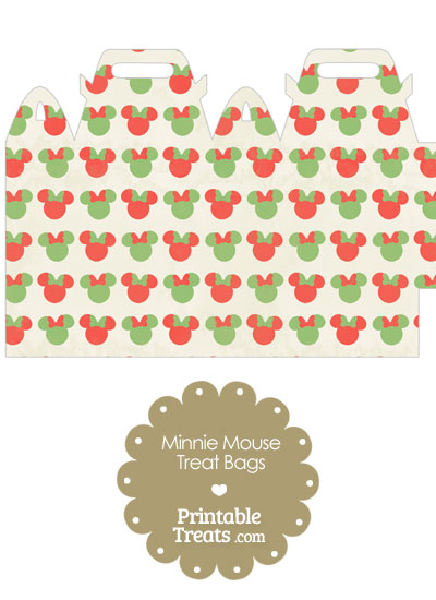 Vintage Minnie Mouse Christmas Treat Bag from PrintableTreats.com
