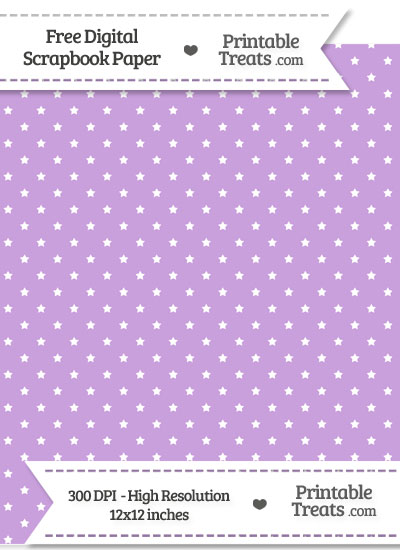 Wisteria Mini Stars Digital Paper from PrintableTreats.com