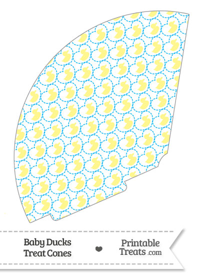 Yellow Baby Ducks Treat Cone from PrintableTreats.com
