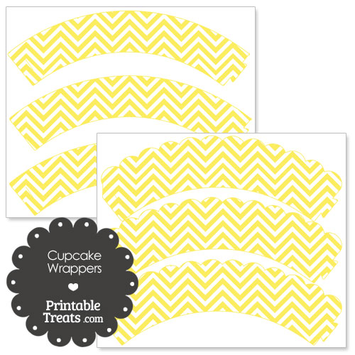 yellow chevron cupcake wrappers