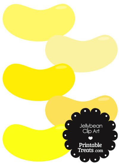 Yellow Jellybean Clipart from PrintableTreats.com