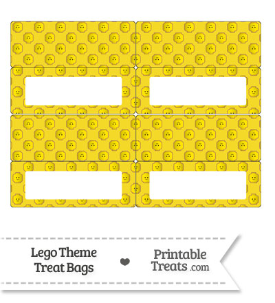 Yellow Lego Theme Treat Bag Toppers from PrintableTreats.com