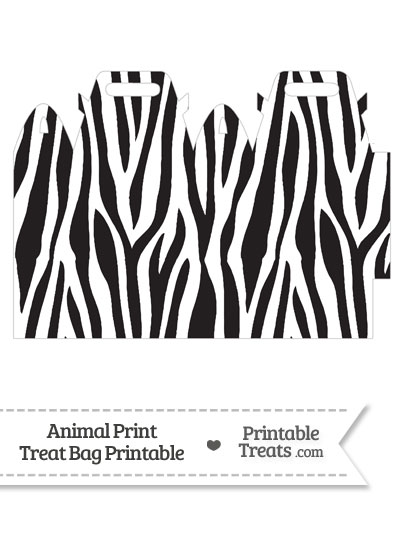 Zebra Print Treat Bag from PrintableTreats.com