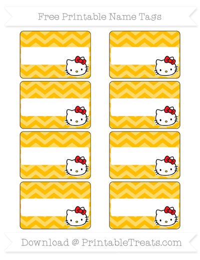free amber chevron hello kitty name tags printable treatscom