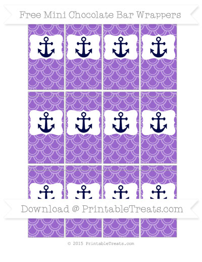 Amethyst Fish Scale Pattern Nautical Mini Chocolate Bar Wrappers ...