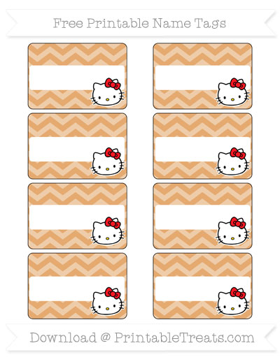 free fawn chevron hello kitty name tags printable treatscom