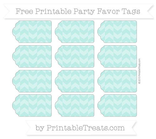 Tiffany Blue Herringbone Pattern Party Favor Tags — Printable Treats.com
