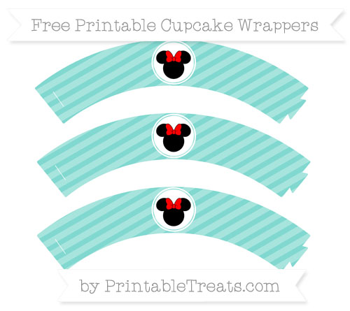 Free Tiffany Blue Diagonal Striped Minnie Mouse Cupcake Wrappers ...